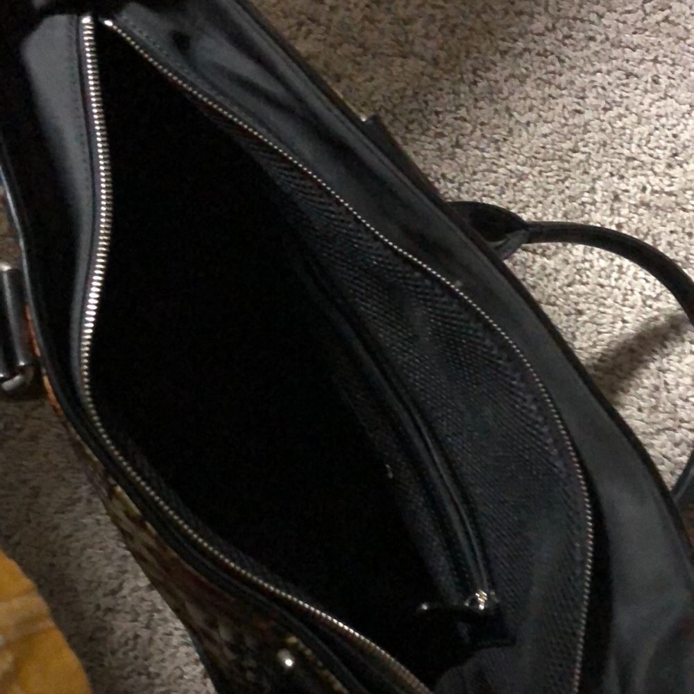Abbie Snakeskin Pattern Tote with Black Accents - Picture 7 of 7